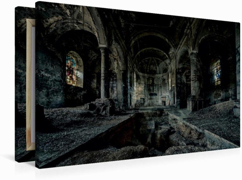 Premium Textil-Leinwand 90 x 60 cm Quer-Format Geheimnisvolle Orte - Lost Places | Wandbild, HD-Bild