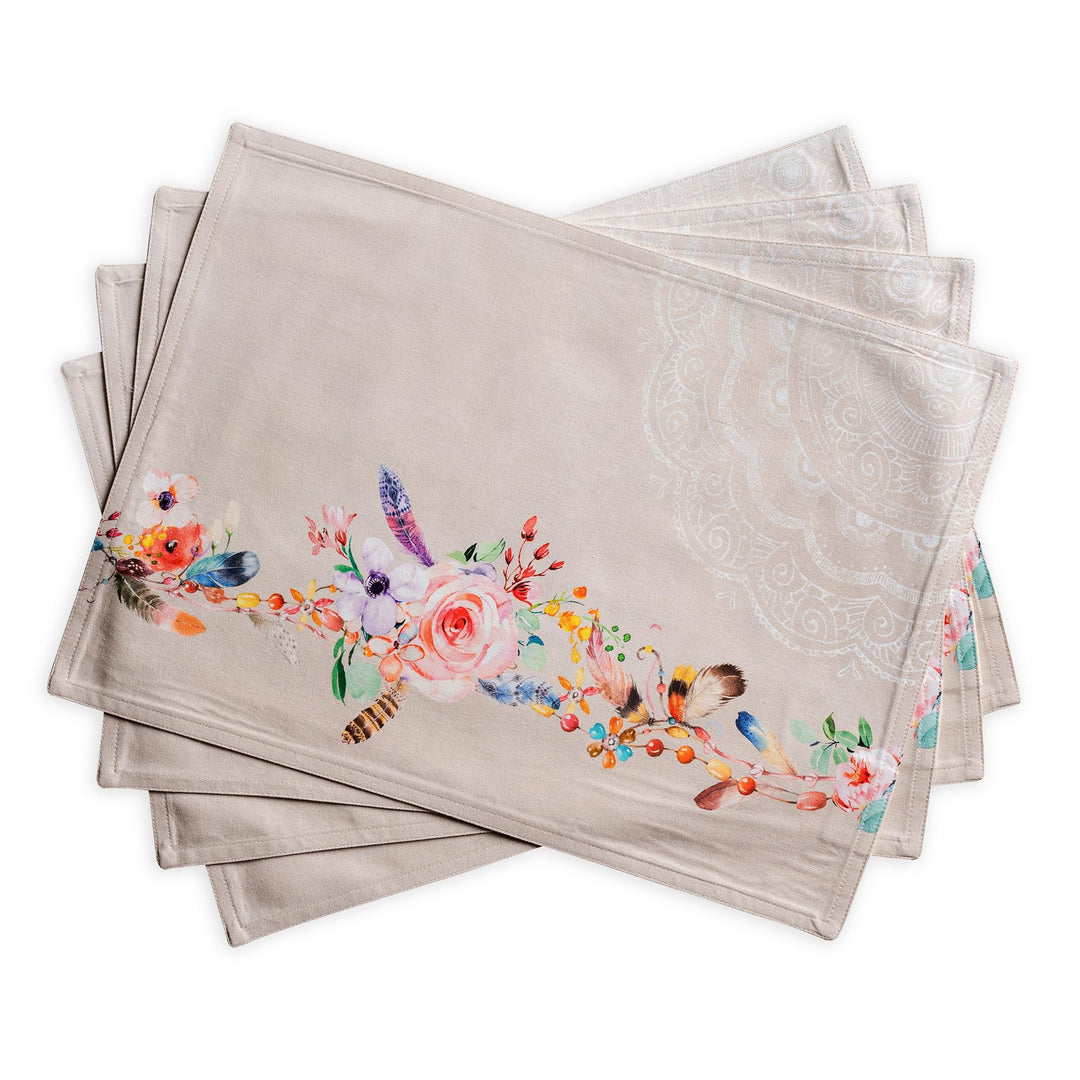 Maison d'Hermine Tischsets, 100% Baumwolle, 4er-Set, dekorative, waschbare Tischsets für Muttertagsg