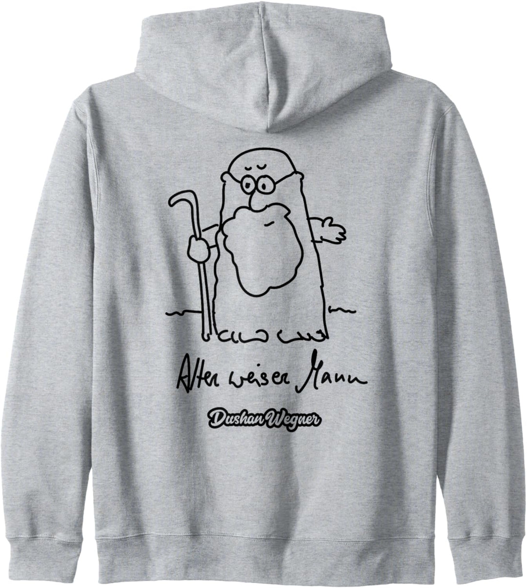 Alter weiser Mann Kapuzenjacke