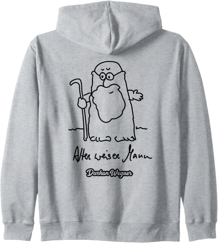 Alter weiser Mann Kapuzenjacke