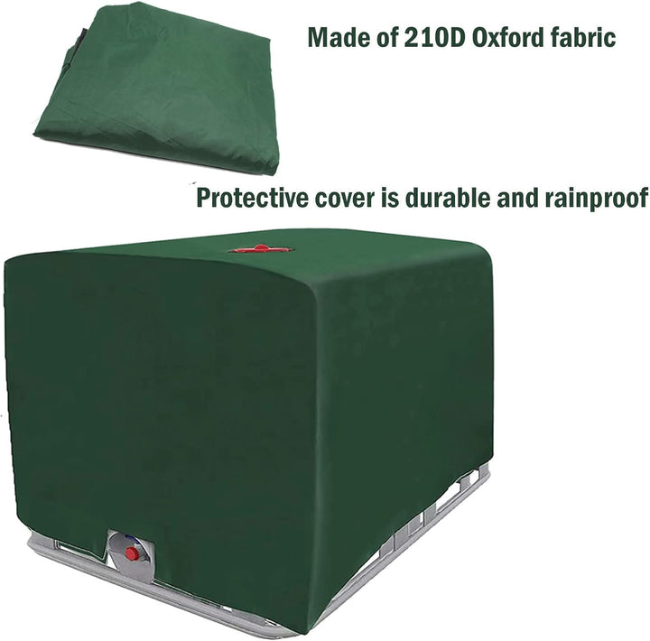2 Stücke IBC Tank Abdeckung, IBC Grün Container Cover, Grün Abdeckplane für Wassertank 1000L, Abdeck