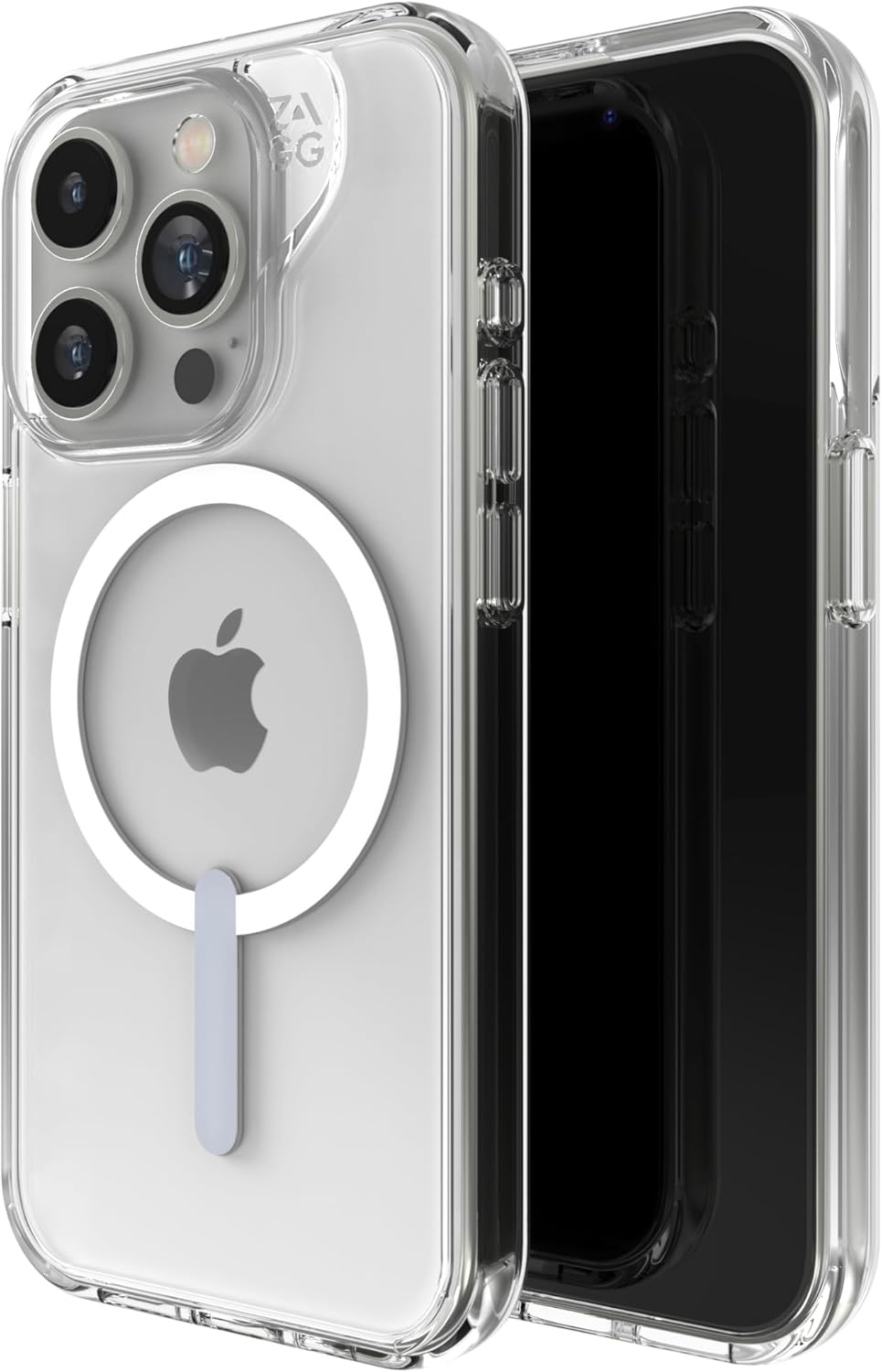 ZAGG Crystal Palace Schutzhülle für Apple iPhone 15 Pro, MagSafe,4 m Fallen, kabelloses Laden, Graph