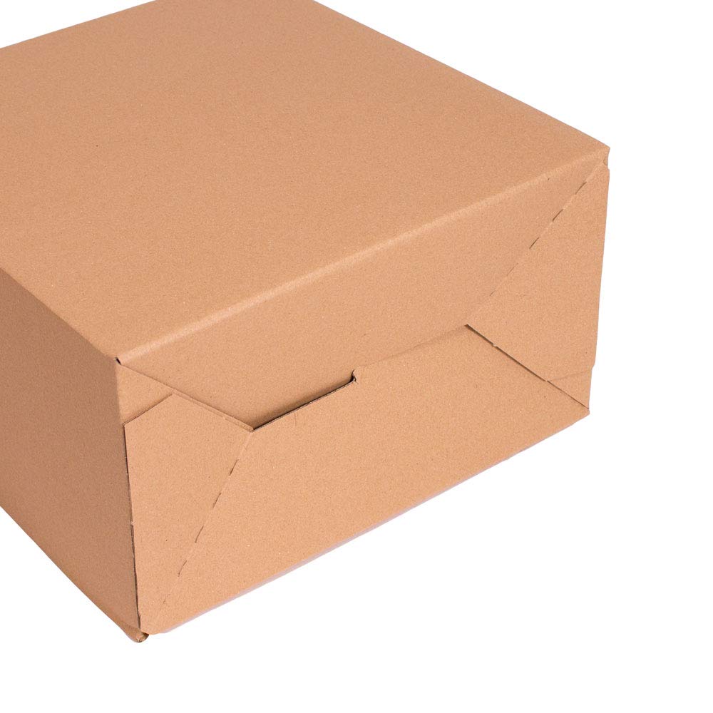 ONLY BOXES | Weinbox | Etui mit 6 Weinflaschen | Box für Weihnachten | Braun | 4 Stück