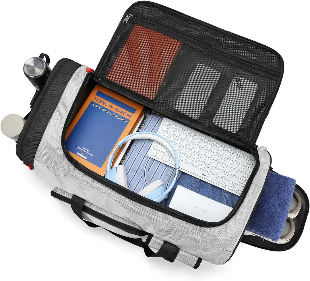 70L Sporttasche Gross Sportrucksack Herren mit Schuhfach Wochenend Sport Reisetasche mit Rucksackfun
