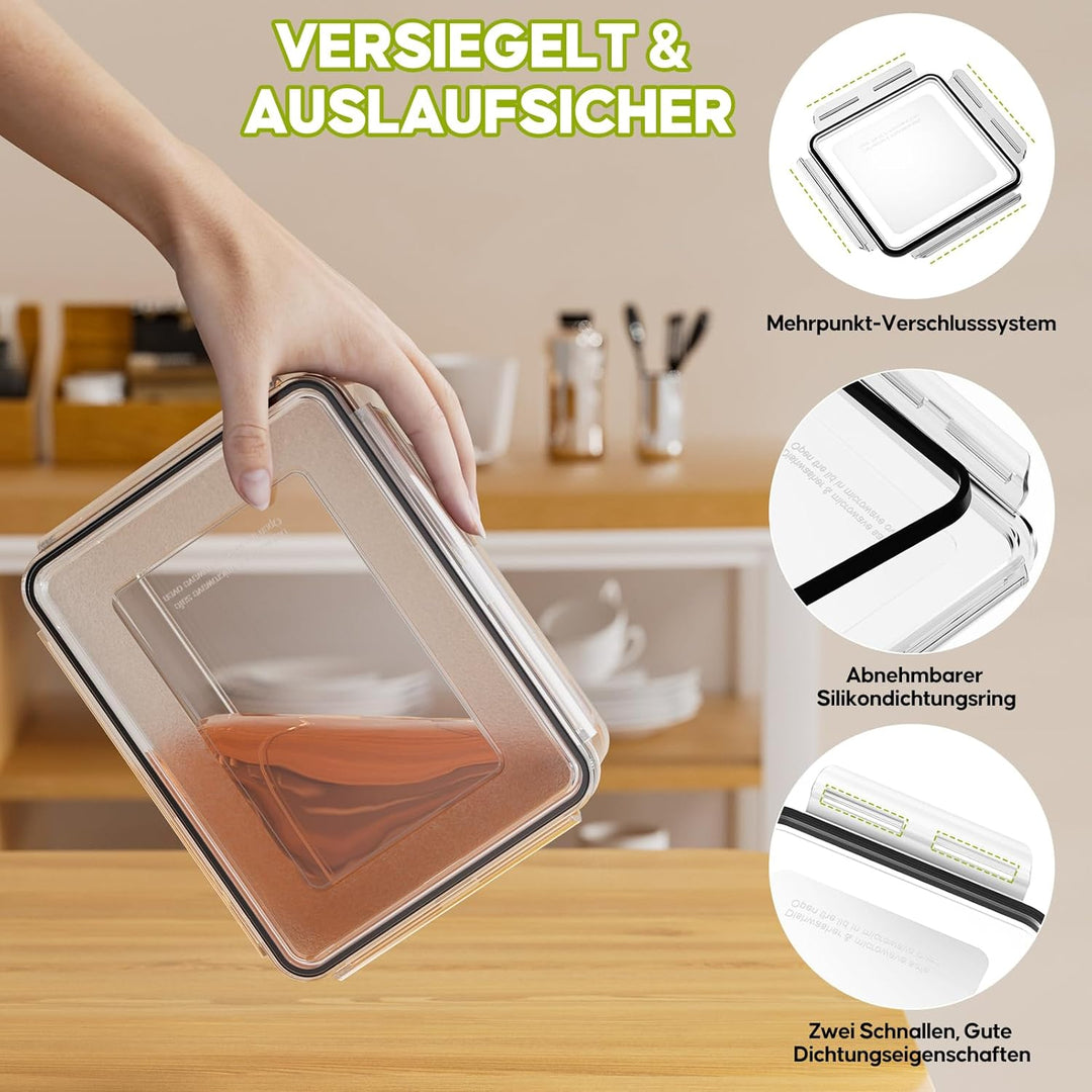 Wwtop 42er Frischhaltedosen mit Deckel, Vorratsdosen Set (21 Behälter + 21 Deckel), Meal Prep Boxen,