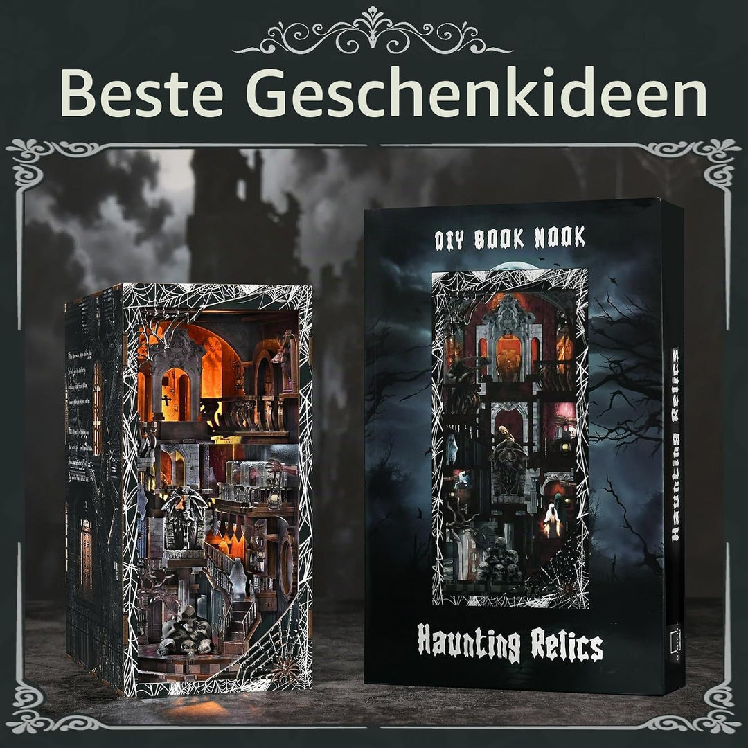 MiniCity Book Nook Kit, DIY Miniatur Puppenhaus Bücherecke Kit für Jugendliche und Erwachsene mit St