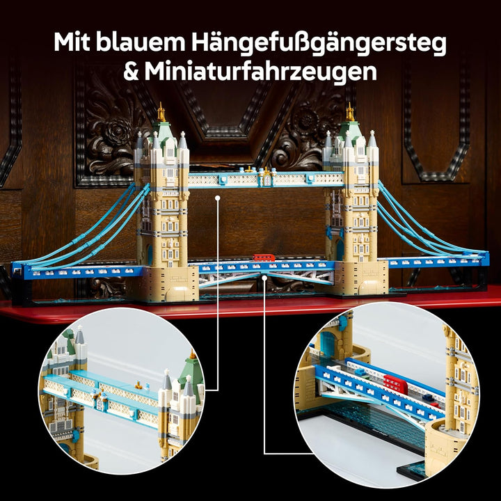 LEGO Architecture Tower Bridge - DIY Miniatur Modellbau für Erwachsene - 3D Regal Deko Set mit hochk