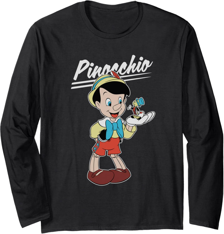 Disney Pinocchio and Jiminy Cricket Langarmshirt