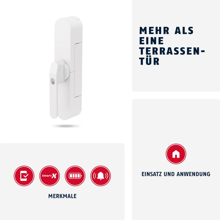 ABUS Fensterantrieb WINTECTO One – Smarter Fenstergriff für Fenster, Balkon- und Terrassentür – mit