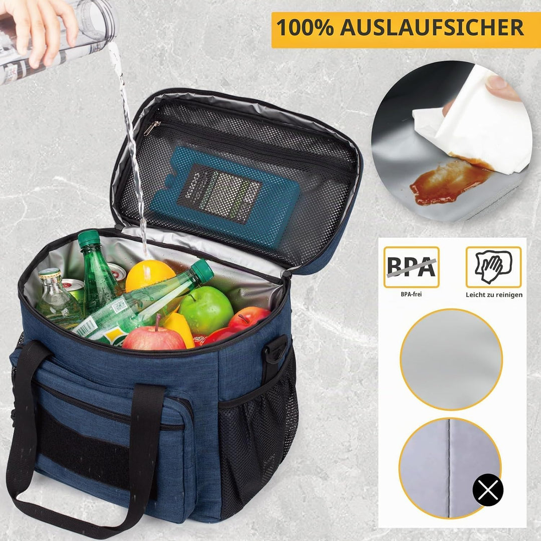 Taktische Lunch-Tasche für Männer, Isolierte und Auslaufsichere Lunchbox mit MOLLE-System, Grosse Kü