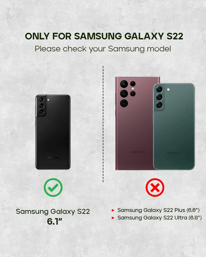 Porter Riley - Lederhülle für Samsung Galaxy S22. Premium Echtleder Standhülle/Cover/Brieftasche (Sc