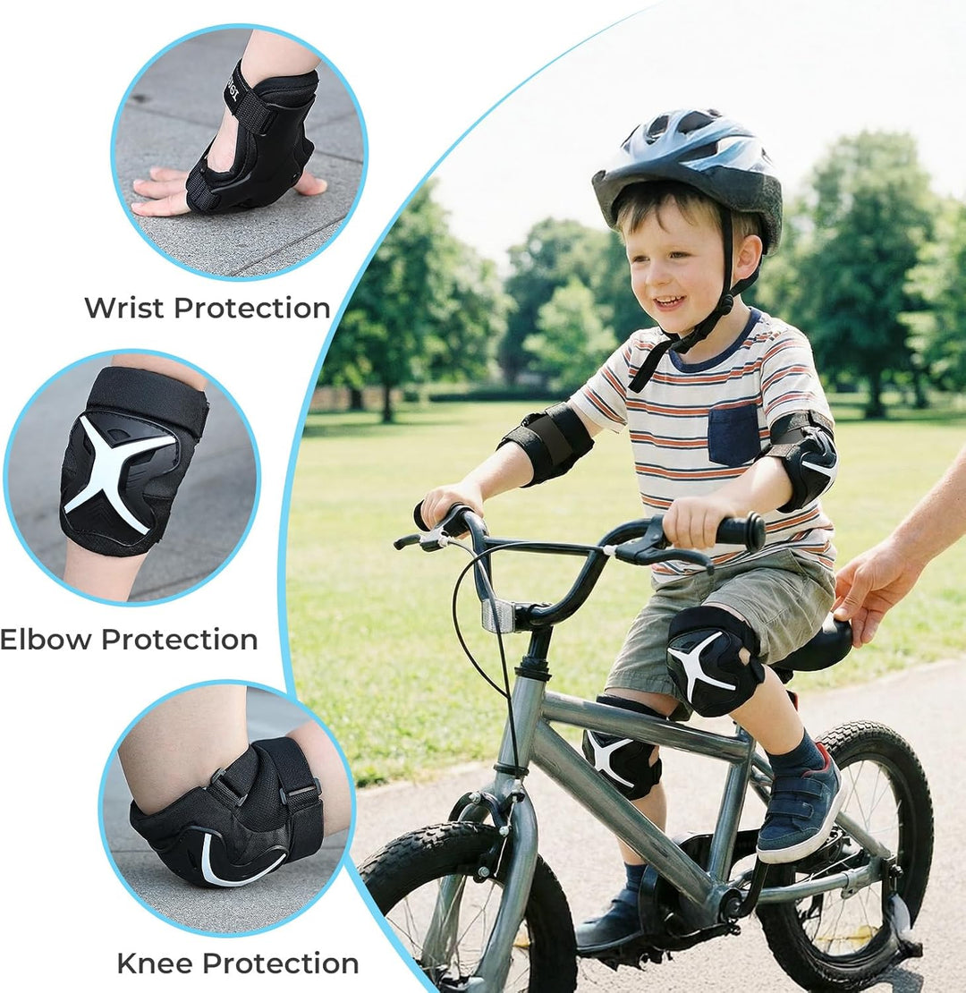 BOSONER Knieschoner Kinder Schoner Inliner Protektoren: 6er Set Schützer Inline Skates Knie Und Elle