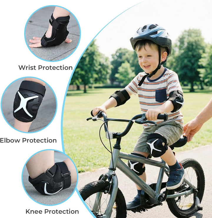 BOSONER Knieschoner Kinder Schoner Inliner Protektoren: 6er Set Schützer Inline Skates Knie Und Elle