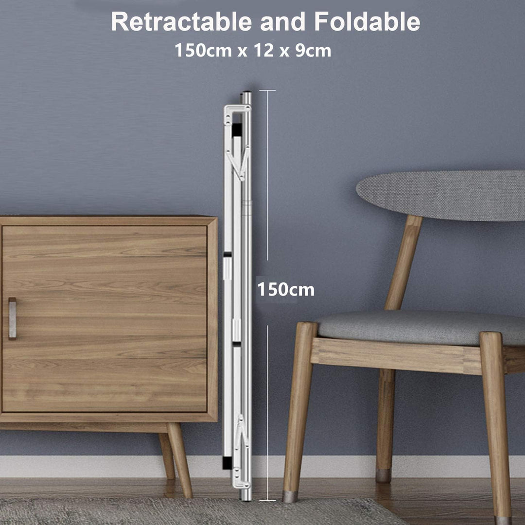 Klappbar Kleiderständer Garderobenständer Edelstahl Wäscheständer Kleiderstangen Ausziehbar 110-150c