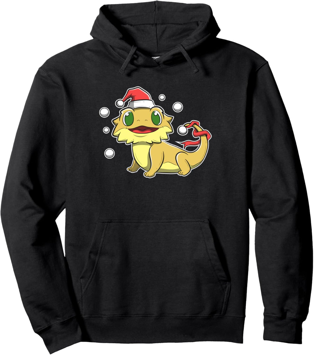 Weihnachten Bartagame Bild Pullover Hoodie