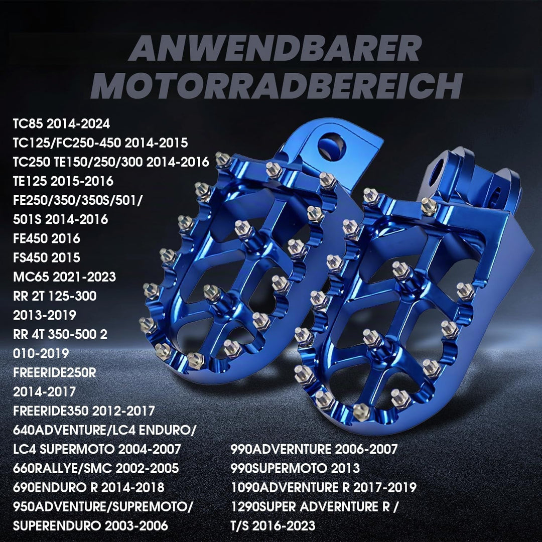 JFGRACING Motorrad CNC Fussrasten Fussrasten Ruhepedale Für 65-701 TE TC FE FC Enduro SUPER Moto 14-