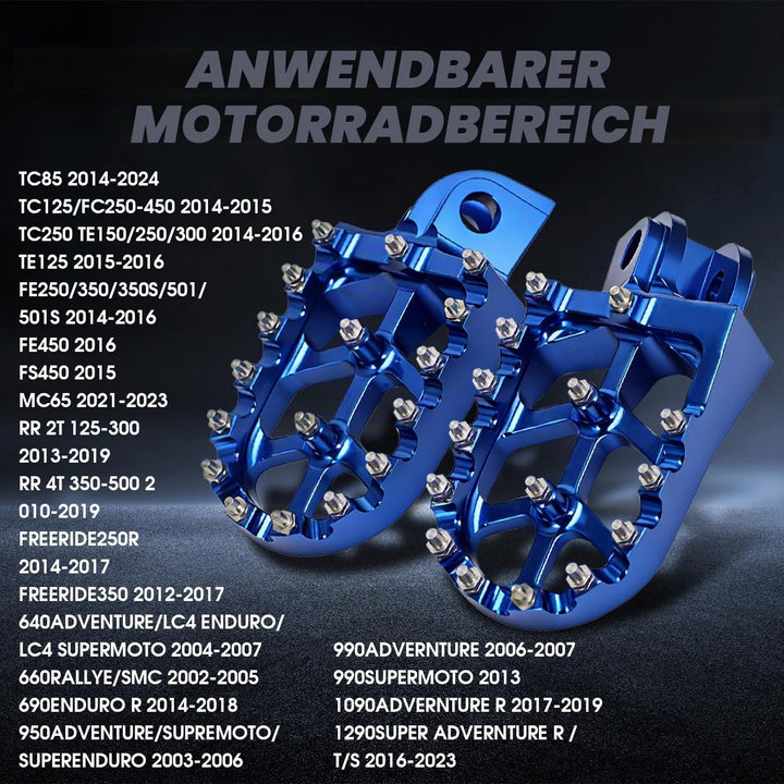 JFGRACING Motorrad CNC Fussrasten Fussrasten Ruhepedale Für 65-701 TE TC FE FC Enduro SUPER Moto 14-
