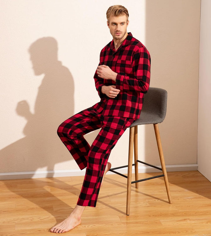 LAPASA Herren Pyjama-Set Schlafanzugset (Extra Warm Flecce Set M129, Wärmer Flanell Set M95, Warm Fl
