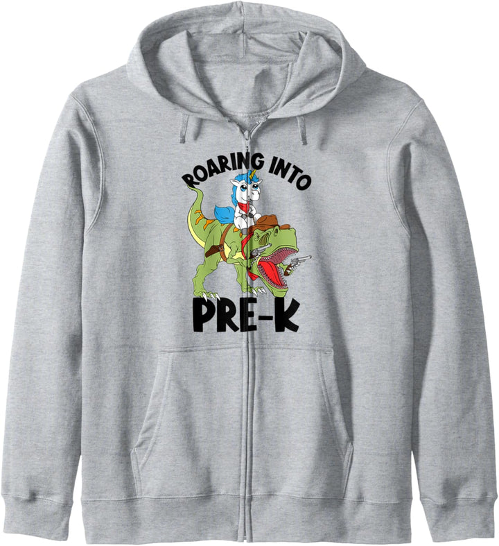 Roaring Into Pre-K Kinder Jungen Dinosaurier Back To School Kapuzenjacke