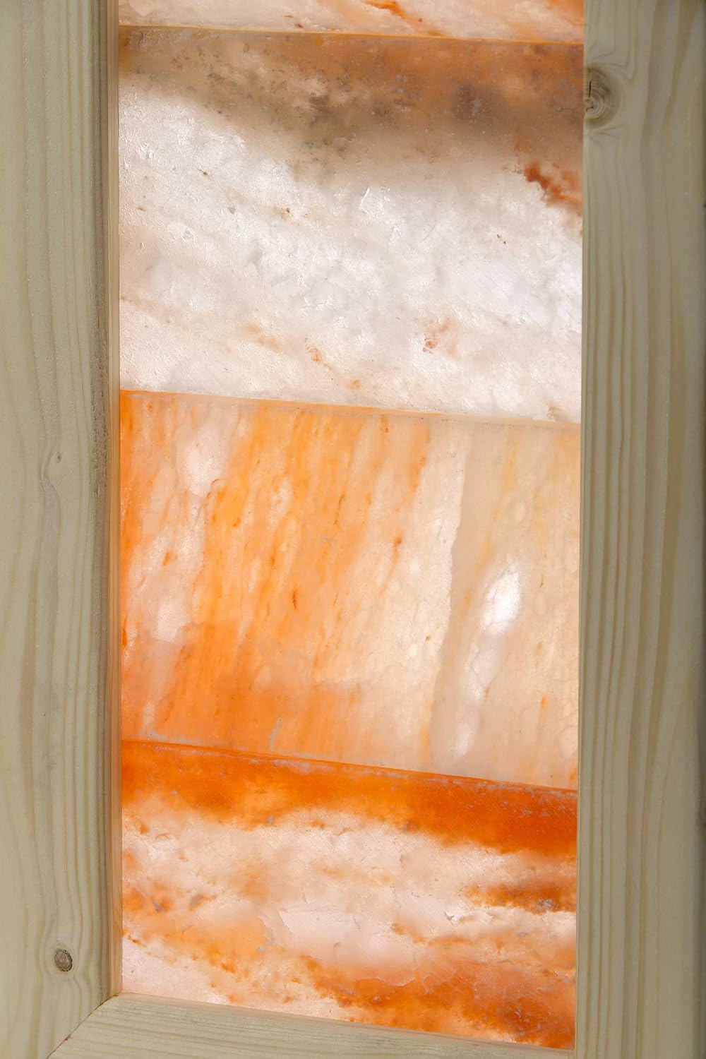 Salzwand mit Holz-Rahmen, L 64 cm x B 22,5 cm x T 5,5 cm, Hergestellt in Österreich