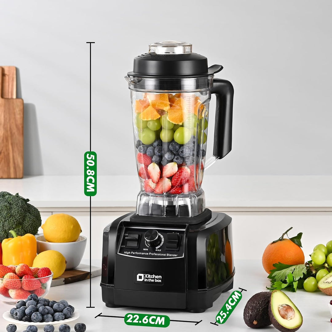 Kitchen in the box Mixer, 1500W Hochleistungs Standmixer 2L mit grossem Fassungsvermögen, 8 Edelstah