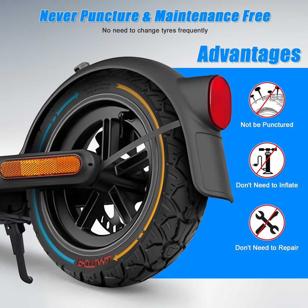 60/70-7.0 Reifen Offroad für Xiaomi 4 Pro Vollgummireifen E-Scooter (1. Gen), Abriebfeste & Pannensi