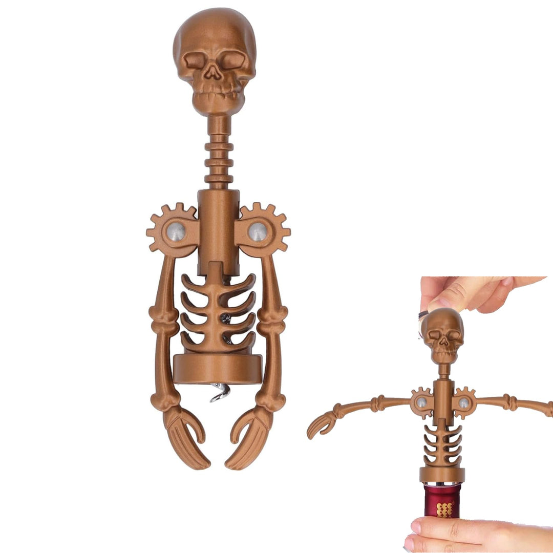 Weinflaschenöffner mit Totenkopf-Korkenzieher, Halloween-Themen-Weinöffner für Geburtstage, Abschlus