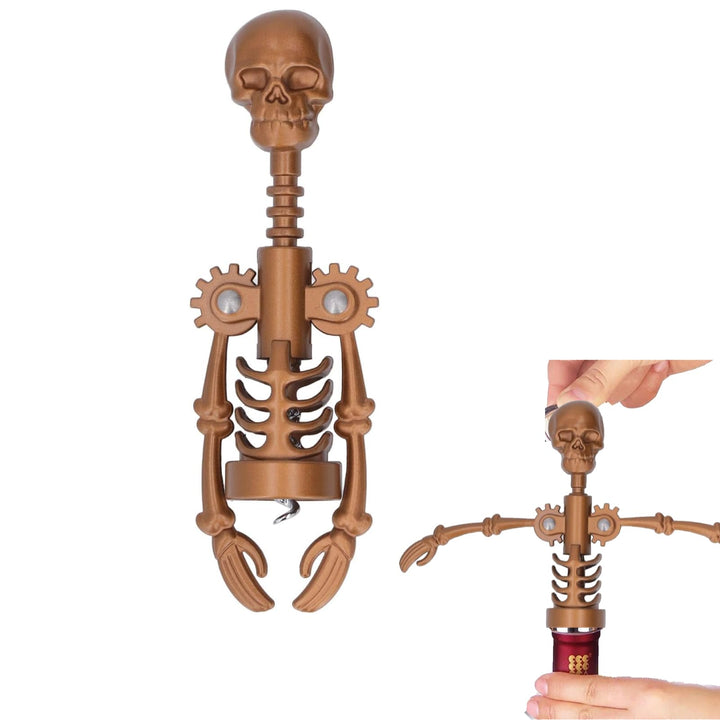 Weinflaschenöffner mit Totenkopf-Korkenzieher, Halloween-Themen-Weinöffner für Geburtstage, Abschlus
