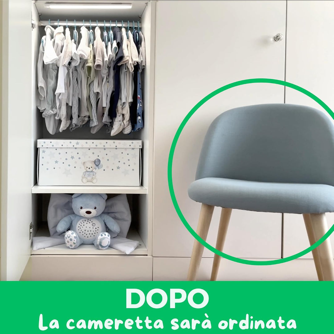 HOMPLEMENT - Verstellbare Kleiderbügel für Kinder von Neugeborenen bis Jungen, Kinder-Kleiderbügel f