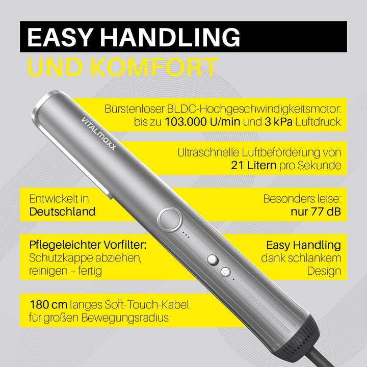 STYLE & SHINE by VITALmaxx Straight & Air Styler | Hair Styler 2 in 1: Glätteisen & Haartrockner | H