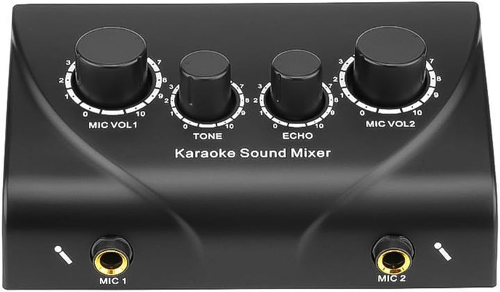 Tragbarer Karaoke-Mixer, 2 Mikrofon-Eingänge, digitaler Audio-Sound, Karaoke-Maschine, Echo-Mixer fü
