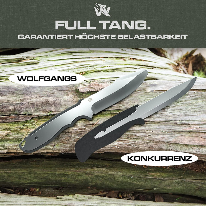Wolfgangs ODENWOLF W-KIDS – Kinder Schnitzmesser Set mit Scheide & Kindermesser Führerschein – Siche