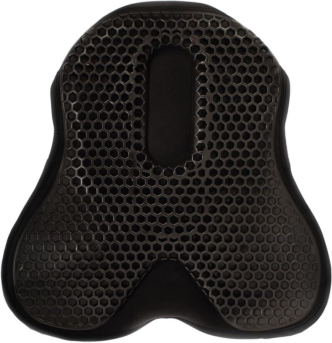 Acavallo Ortho-Coccyx Seat Saver Dressag Sitzkissen mit Aussparung Gel Out Black 20mm L schwarz, L s