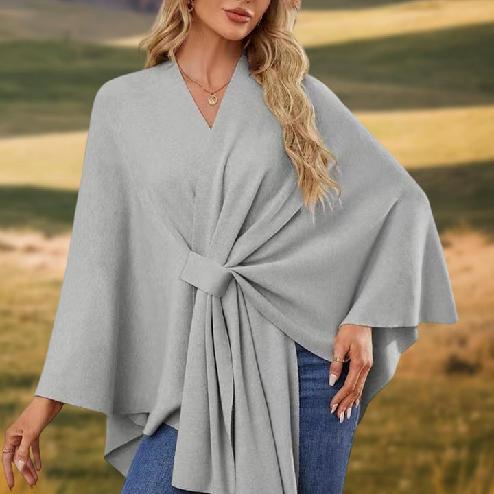 Damen Schal Wrap Poncho – offene Vorderseite, Cardigan, Schal, Wickelumhang, eleganter Schalumhang,