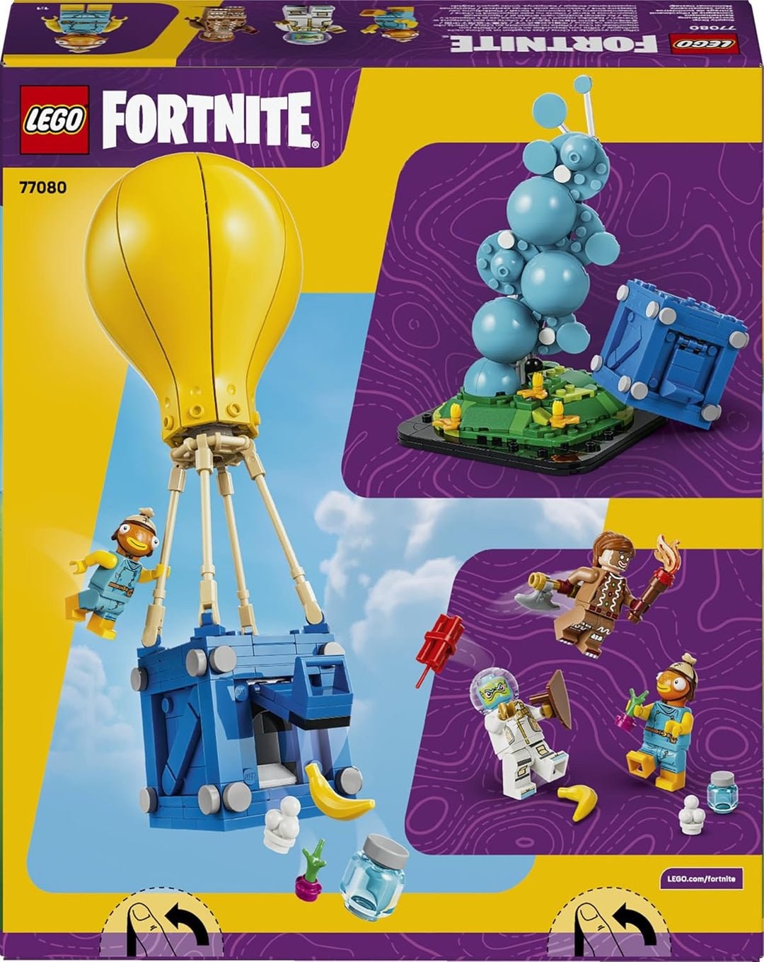 LEGO Fortnite Vorratslieferung - Spielzeug mit Minifiguren Fischstäbchen, Leviathan & Lebkuchenkanon