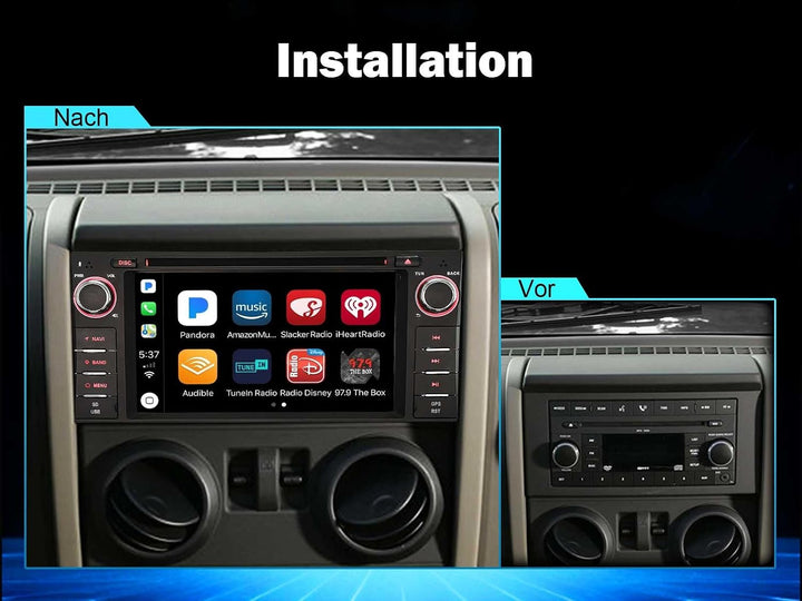 Android 16 Autoradio GPS Für Jeep Wrangler Chrysler 300C Dodge Challenger | Autoradio Bluetooth Dodg