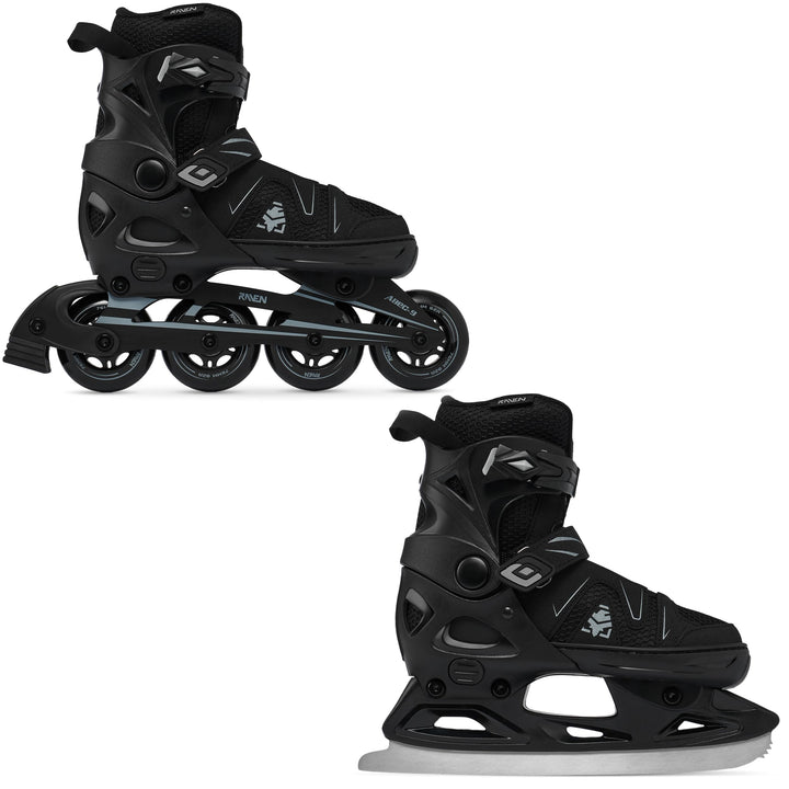 RAVEN Pulse 2in1 Schlittschuhe Inline Skates Inliner für Kinder und Erwachsene verstellbar