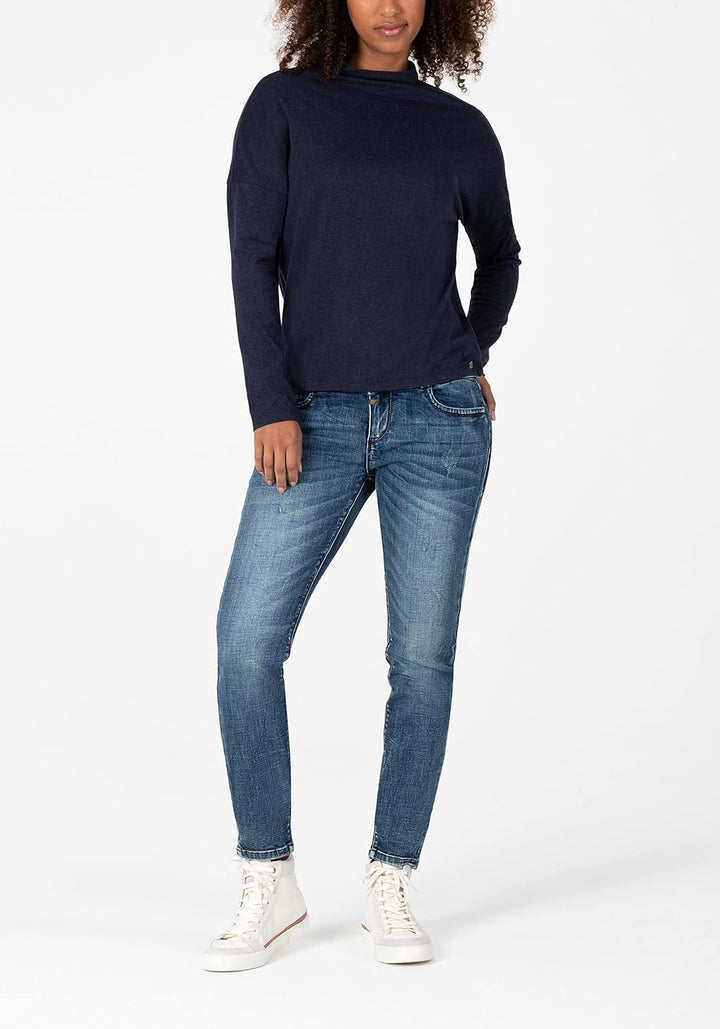Timezone Damen Slim Enyatz Jeans 25W / 32L Blue Steel Wash, 25W / 32L Blue Steel Wash