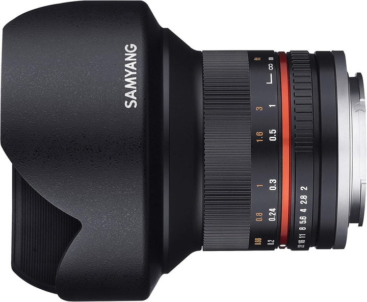 Samyang SY12M-E-BK 12 mm F2.0 Ultra-Weitwinkelobjektiv für Sony E Kameras, Schwarz schwarz Sony NEX,