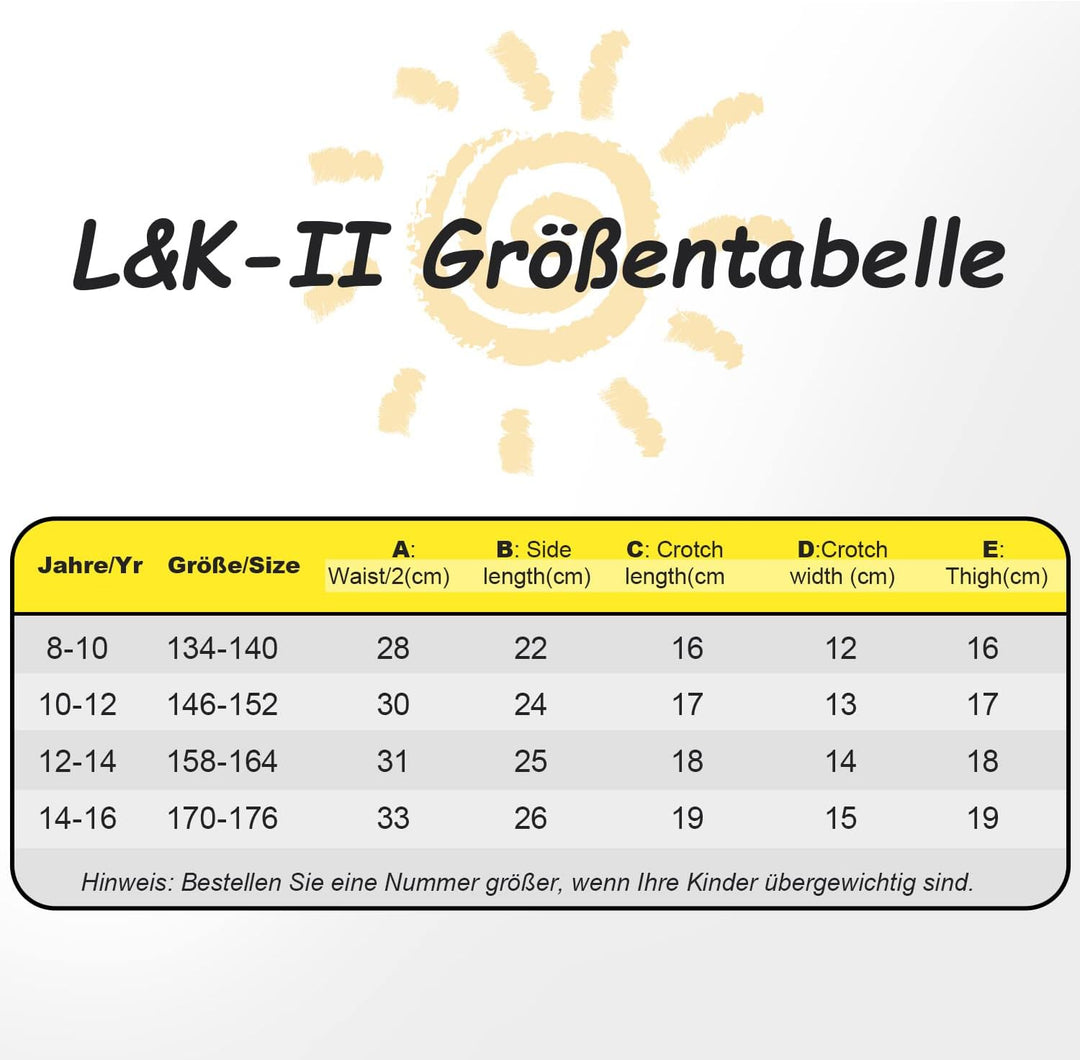 L&K-II Boxershorts Jungen Baumwolle Kinder Unterhosen 10er Pack 1604 134-140 10er Black, 134-140 10e