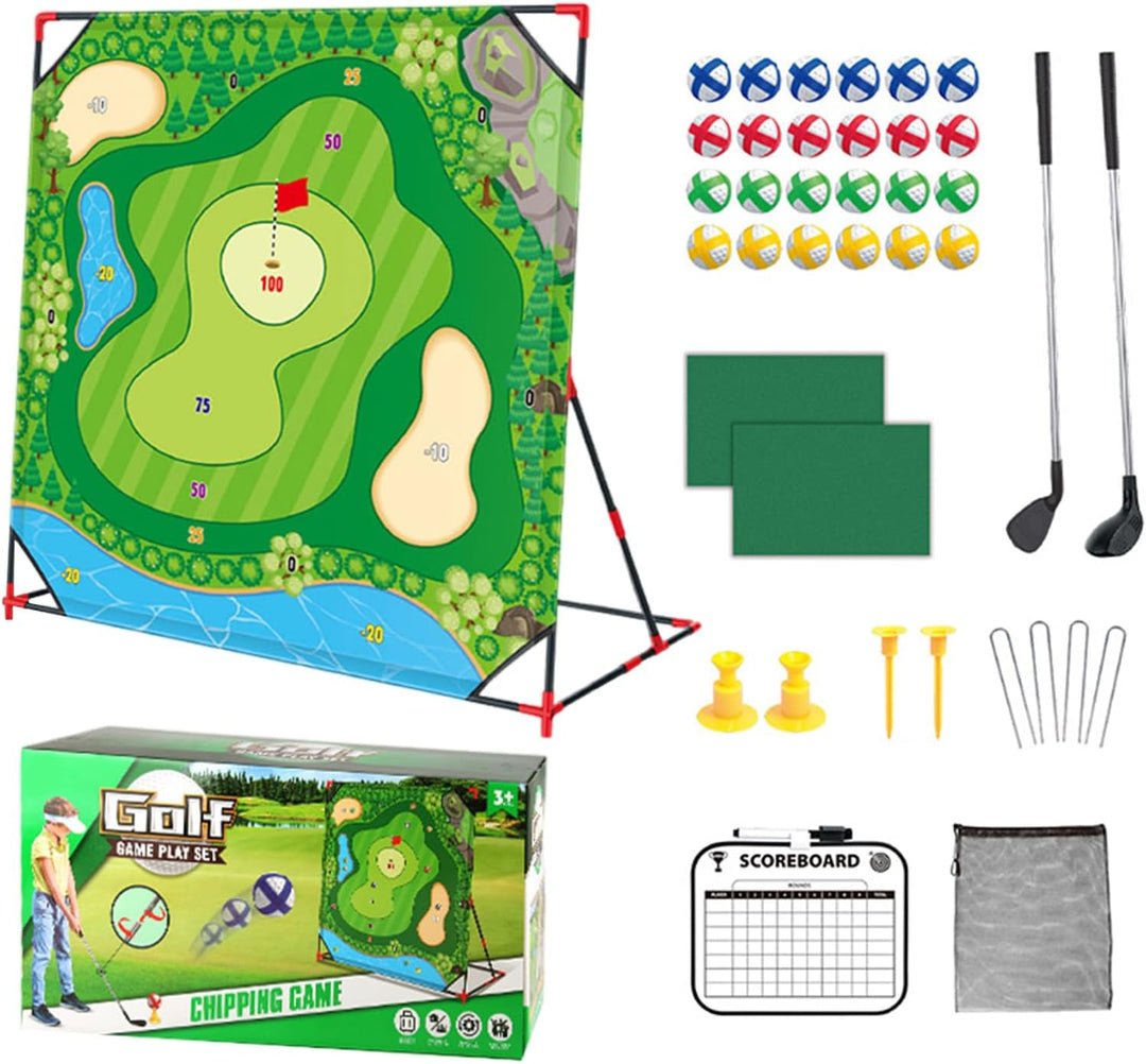 Generisch Kids Golf Set, Golf -Chipping -Spiel,Battle Golf Game Chipping Mat | mit Clubbällen Aufbew