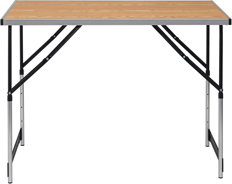 eSituro Campingtisch Alu Klapptisch höhenverstellbar 100x60x73-94cm Falttisch Picknicktisch, Tischpl