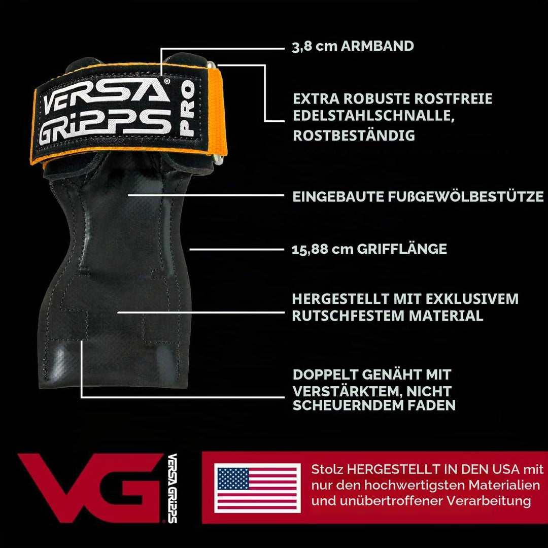 Versa Gripps® PRO Authentisch. Das Beste Trainingszubehör der Welt. IN DEN USA HERGESTELLT Schwarz S