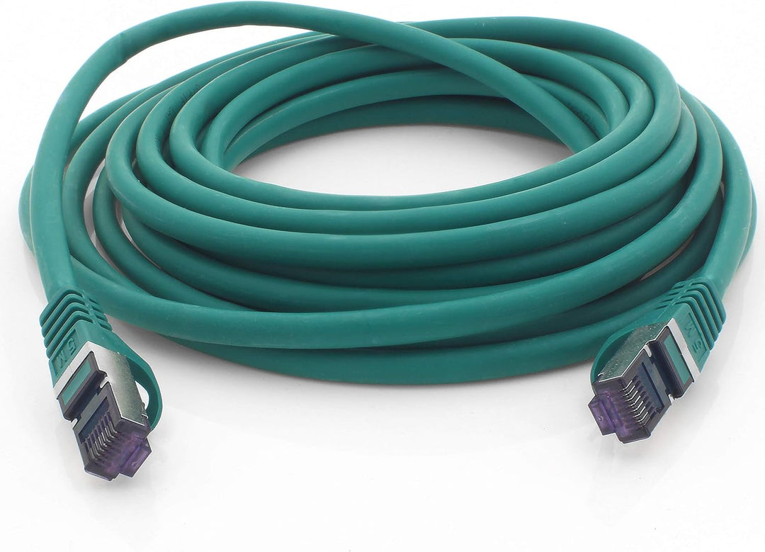 Cat.7 Netzwerkkabel 2m - Grün - 10 Stück - Cat7 Patchkabel (SFTP/PIMF/LSZH) Rohkabel 10 Gb/s mit Rj