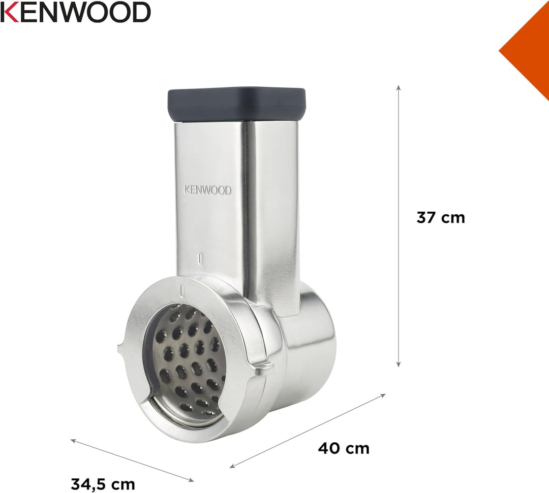 Kenwood Trommelraffel KAX643ME, Zubehör für Kenwood Küchenmaschinen, elektrischer Zerkleinerer zum S