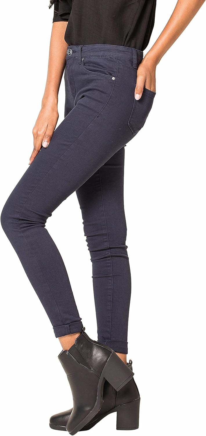 Nina Carter P109 Damen Skinny Fit Jeans High Waist Slim Hose Figurbetonte Stretch Jeanshose S Slim N