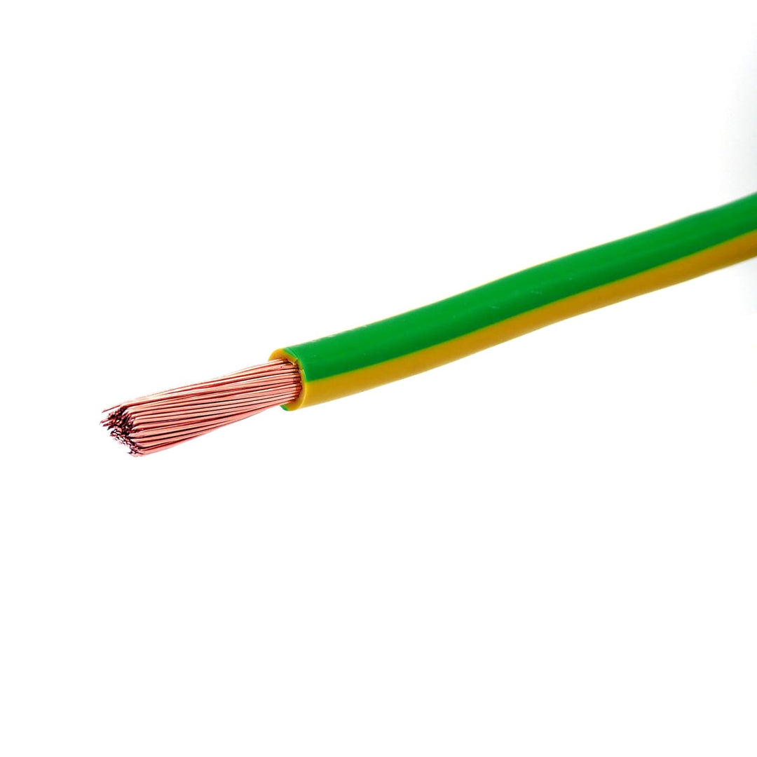 Erdungskabel 6mm² - Grün/Gelb - H07V-K - Erdungsleitung Aderleitung feindrähtig flexibel (5-100m) in