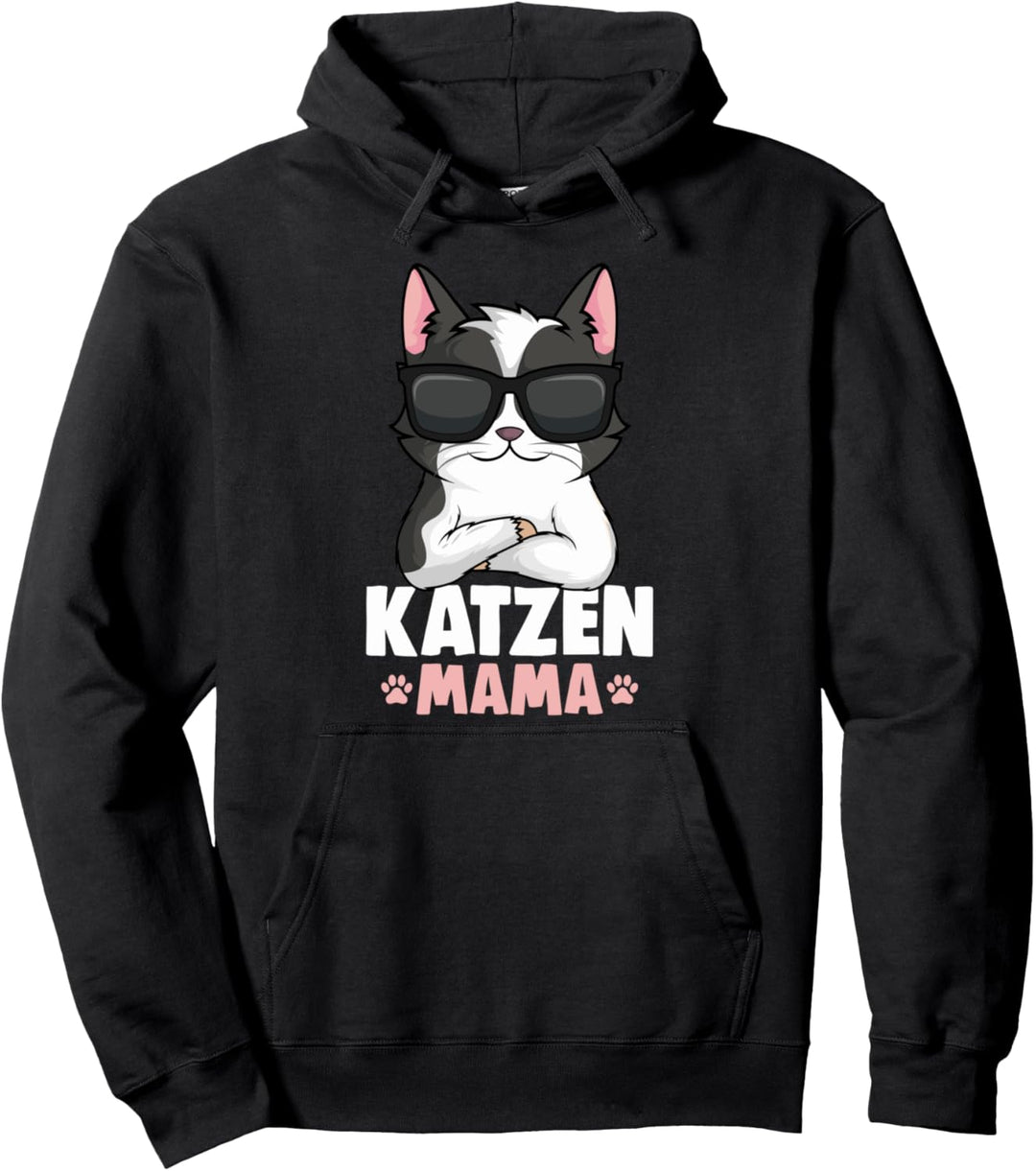 Katzen Mama Katzenmama Damen Katze Pullover Hoodie