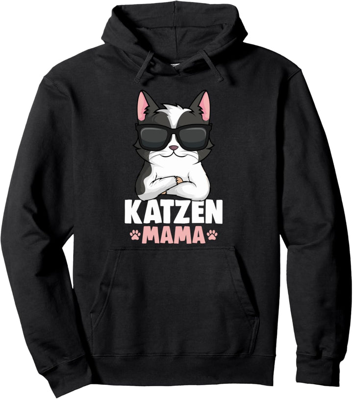 Katzen Mama Katzenmama Damen Katze Pullover Hoodie