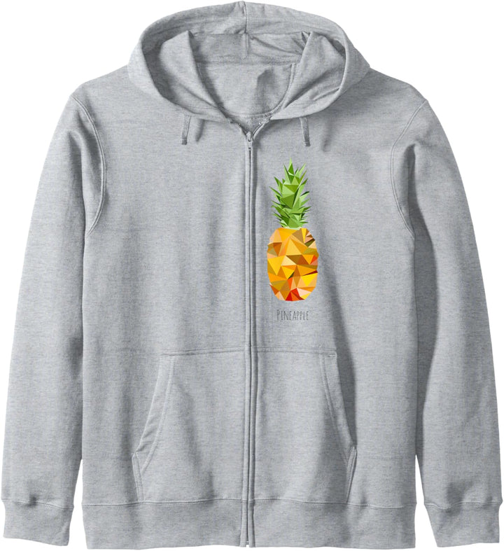 Ananas Hoodie Geometrisches Früchte Design Polygon Pullover Kapuzenjacke